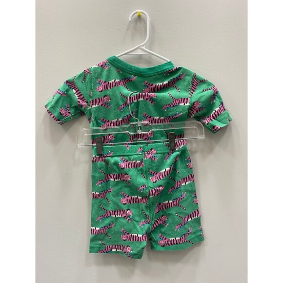 Hanna Andersson Green Tiger Short John PJ Set 130 cm / 8 Years - Picture 4 of 4